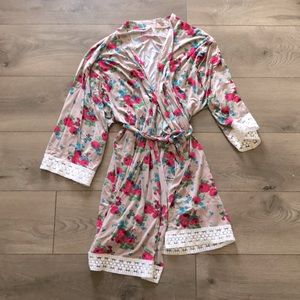 Pink blush maternity robe